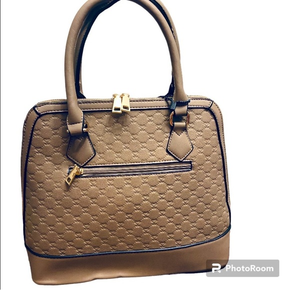 Diophy New With Tag Large Double Zip Top Handles with Shoulder Strap Satchel - Picture 2 of 5